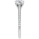 18ct White Gold - Cushion cut Lab Grown Accented Diamond Ring