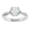 18ct Yellow Gold - Round cut Lab Grown Accented Diamond Ring