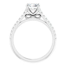 18ct Yellow Gold - Round cut Lab Grown Accented Diamond Ring