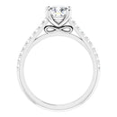 18ct Yellow Gold - Cushion & Round cut Lab Grown Accented Diamond Ring