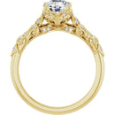 18ct White Gold - Round cut Lab Grown Accented Diamond Ring