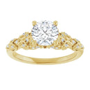 18ct White Gold - Round cut Lab Grown Accented Diamond Ring