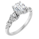 18ct White Gold - Round cut Lab Grown Accented Diamond Ring