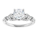 18ct White Gold - Round cut Lab Grown Accented Diamond Ring