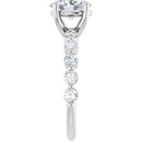 18ct Yellow Gold -  Oval & Round cut Lab Grown Accented Diamond Ring