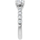 18ct White Gold - Cushion cut Lab Grown Accented Diamond Ring