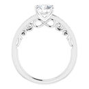 18ct White Gold - Round cut Lab Grown Diamond Accented Ring