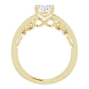 18ct Yellow Gold - Oval & Round cut Lab Grown Diamond Accented Ring