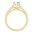 18ct Yellow Gold - Round cut Lab Grown Diamond Accented Ring