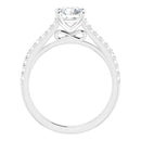 18ct Yellow Gold - Round cut Lab Grown Diamond Accented Ring