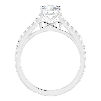18ct YG Round cut Lab Grown Diamond Accented Ring