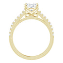 18ct Yellow Gold - Oval & Round cut Lab Grown Diamond Accented Ring
