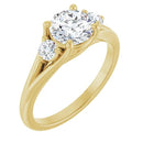 18ct WG Round cut Trilogy Lab Grown Diamond Ring