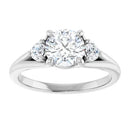 18ct WG Round cut Trilogy Lab Grown Diamond Ring