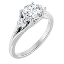 18ct WG Round cut Trilogy Lab Grown Diamond Ring
