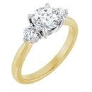 18ct YWG Round cut Trilogy Lab Grown Diamond Ring