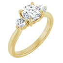 18ct YG Round cut Trilogy Lab Grown Diamond Ring