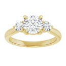 18ct YG Round cut Trilogy Lab Grown Diamond Ring