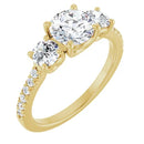 18ct YG Round cut Trilogy Lab Grown Diamond Ring