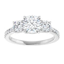 18ct YG Round cut Trilogy Lab Grown Diamond Ring
