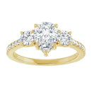 18ct WG Pear & Round cut Trilogy Lab Grown Diamond Ring