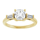 18ct WG Cushion cut Trilogy Lab Grown Diamond Ring