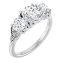 18ct WG Round cut Trilogy Lab Grown Diamond Ring