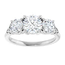 18ct WG Round cut Trilogy Lab Grown Diamond Ring