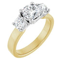 18ct WYG Cushion & Round cut Trilogy Lab Grown Diamond Ring