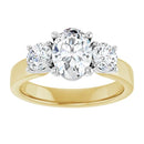 18ct WYG Oval & Round cut Trilogy Lab Grown Diamond Ring