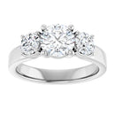 18ct WG Round cut Trilogy Lab Grown Diamond Ring