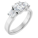 18ct WG Round cut Trilogy Lab Grown Diamond Ring