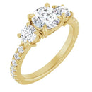 18ct YG Round cut Trilogy Lab Grown Diamond Ring