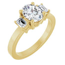 18ct WG Oval & Emerald cut Trilogy Lab Grown Diamon Ring