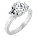 18ct WG Oval & Emerald cut Trilogy Lab Grown Diamon Ring