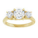 18ct WG Round cut Trilogy Lab Grown Diamond Ring