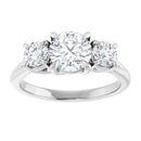 18ct WG Round cut Trilogy Lab Grown Diamond Ring