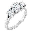 18ct WG Round cut Trilogy Lab Grown Diamond Ring