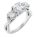 18ct YG Twist - Trilogy Round cut Lab Grown Diamond Ring