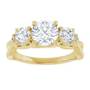 18ct YG Twist - Trilogy Round cut Lab Grown Diamond Ring