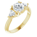 18ct WG Trilogy Round & Trillion cut Lab Grown Diamond Ring