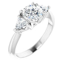 18ct WG Trilogy Round & Trillion cut Lab Grown Diamond Ring