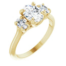 18ct YG Trilogy Oval cut Lab Grown Diamond Ring