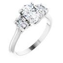 18ct YG Trilogy Oval cut Lab Grown Diamond Ring