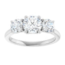 18ct WG Trilogy Round cut Lab Grown Diamond Ring