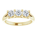 18ct YG Trilogy Round cut Lab Grown Diamond Ring
