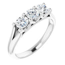 18ct YG Trilogy Round cut Lab Grown Diamond Ring