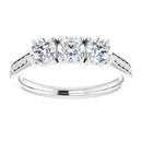 18ct WG Trilogy Round cut Lab Grown Diamond Ring
