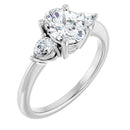 18ct WG Trilogy Oval & Pear cut Lab Grown Diamond Ring