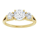 18ct YG Trilogy Round cut Lab Grown Diamond Ring